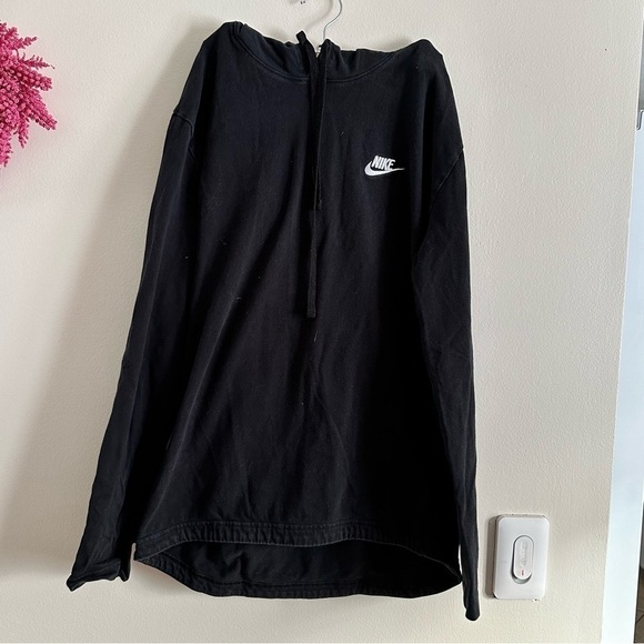 Nike Tops - Nike Long Sleeve Hooded Black Shirt Size M